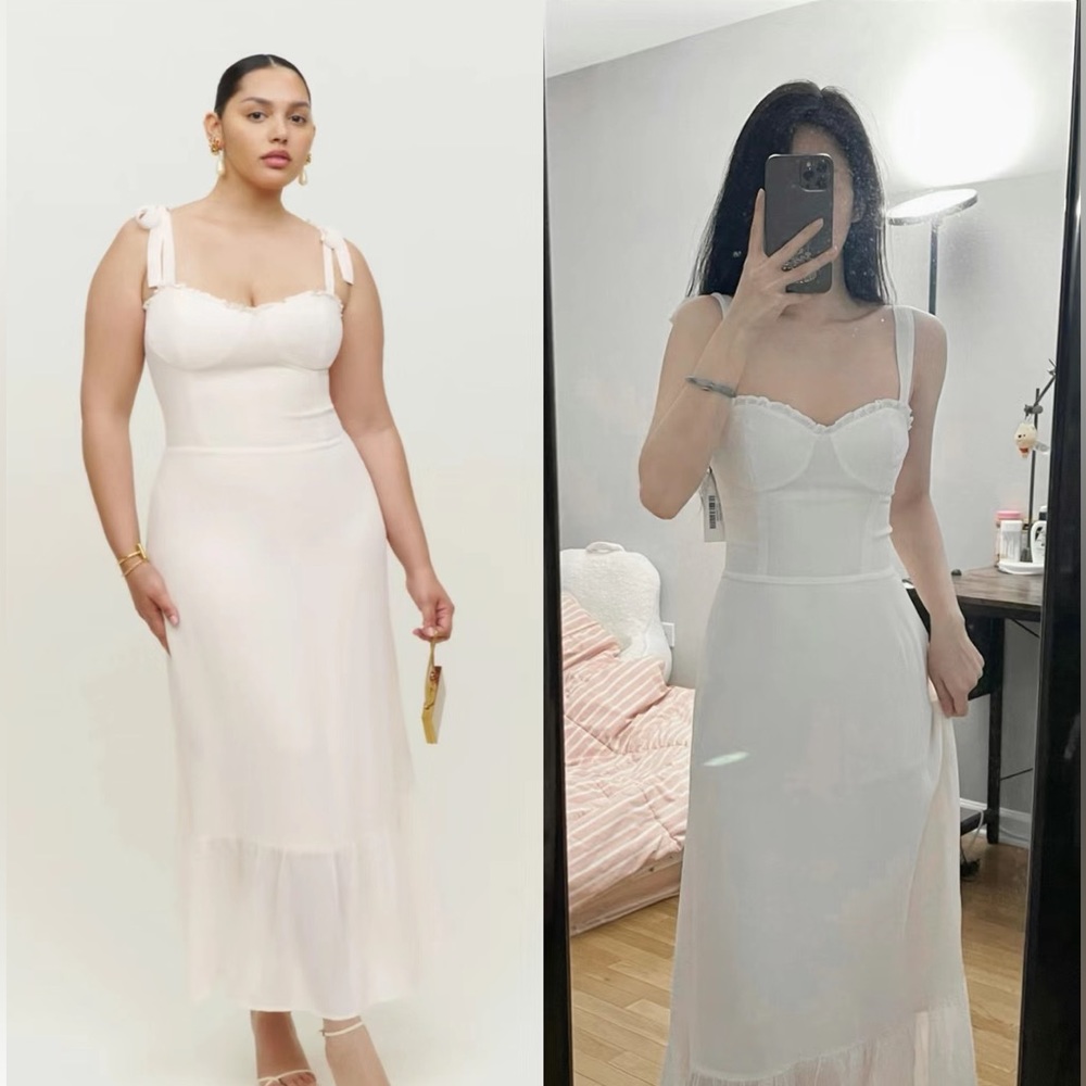 Reformation Nikita Dress in Ivory/White size 10
